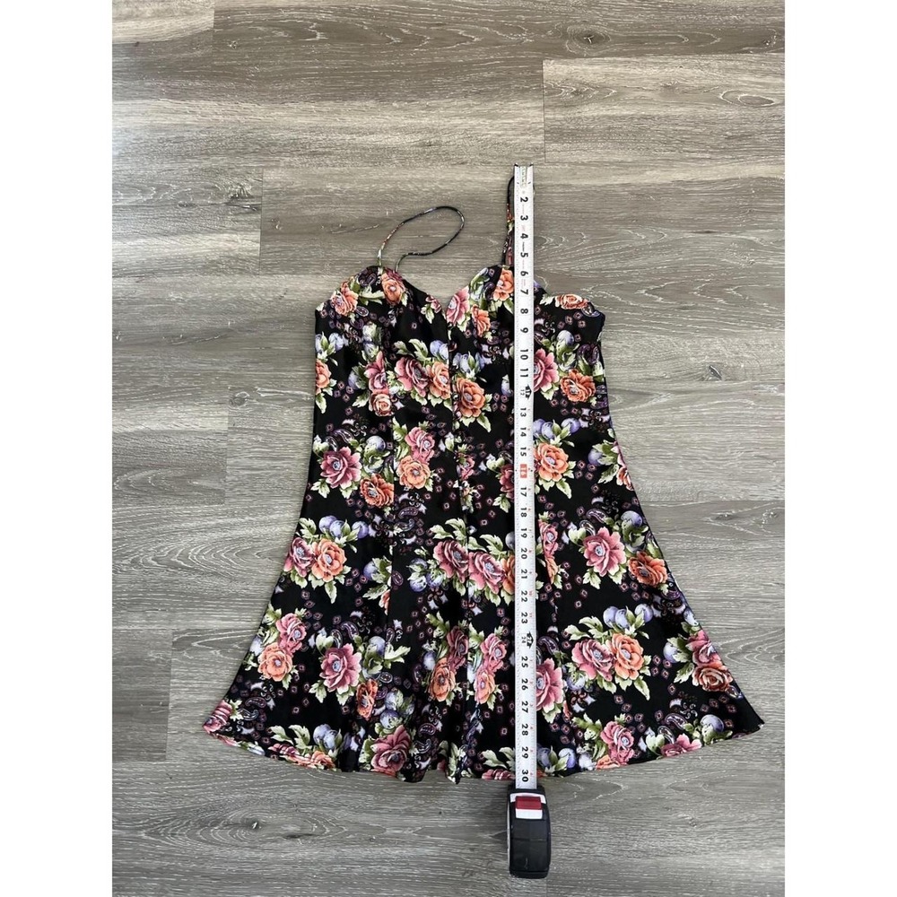 Victoria's Secret Women's S Black Floral Satin Slip Dress - Picture 7 of 8